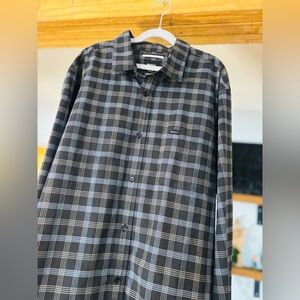 RVCA Men’s Plaid Button-Up Shirt | Slim Fit | Long Sleeve | Size L